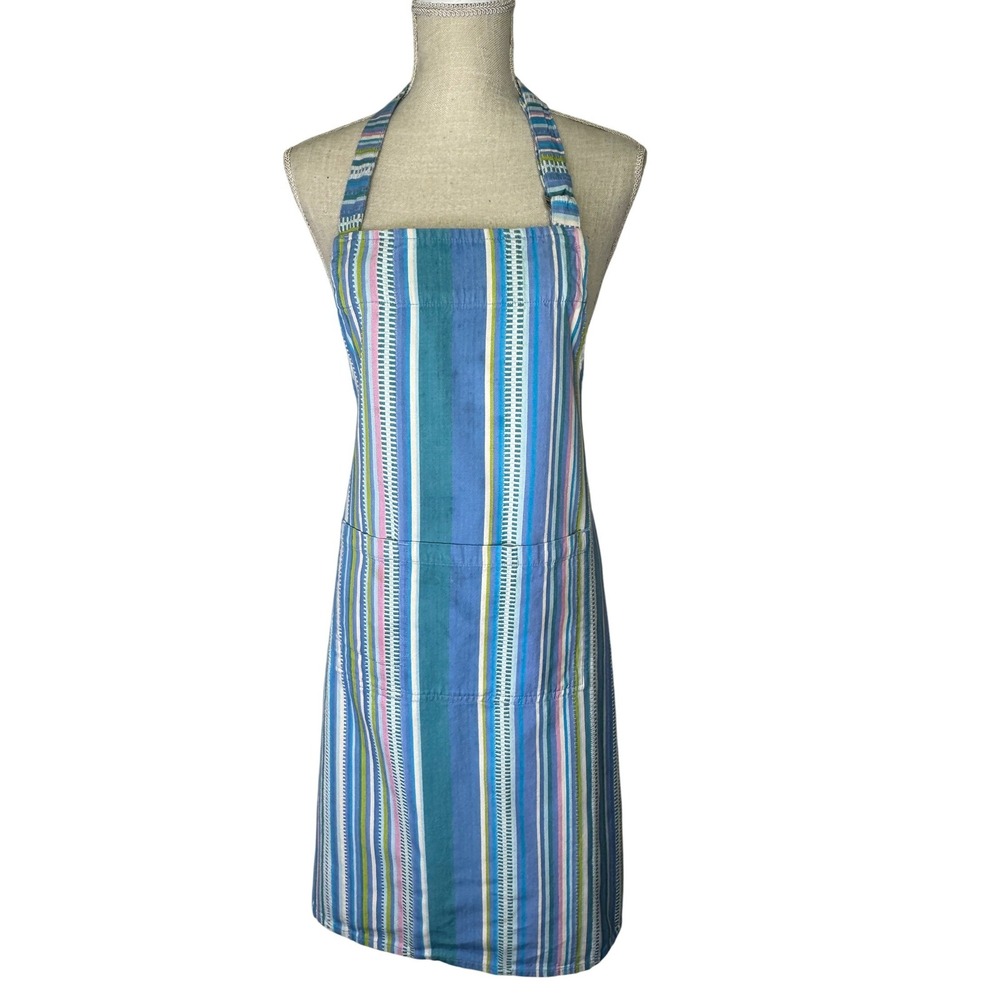 annie‎ selke Pine Cone Hill Dash & Albert Cotton Striped Apron